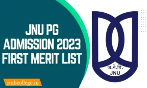 JNU PG Admission First Merit List